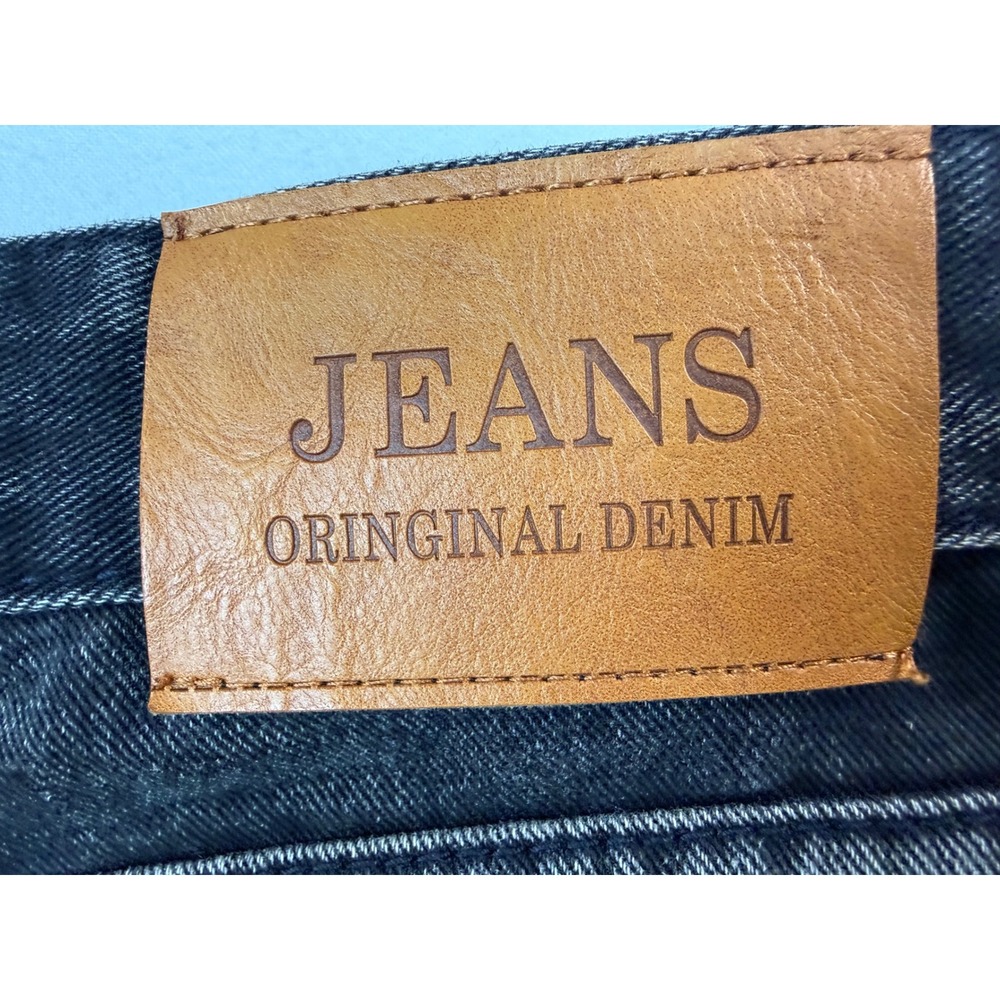 Mars Denim Z Andera Style 520 Straight Black Washed Whiskered Jeans Size 34 - Picture 5 of 10